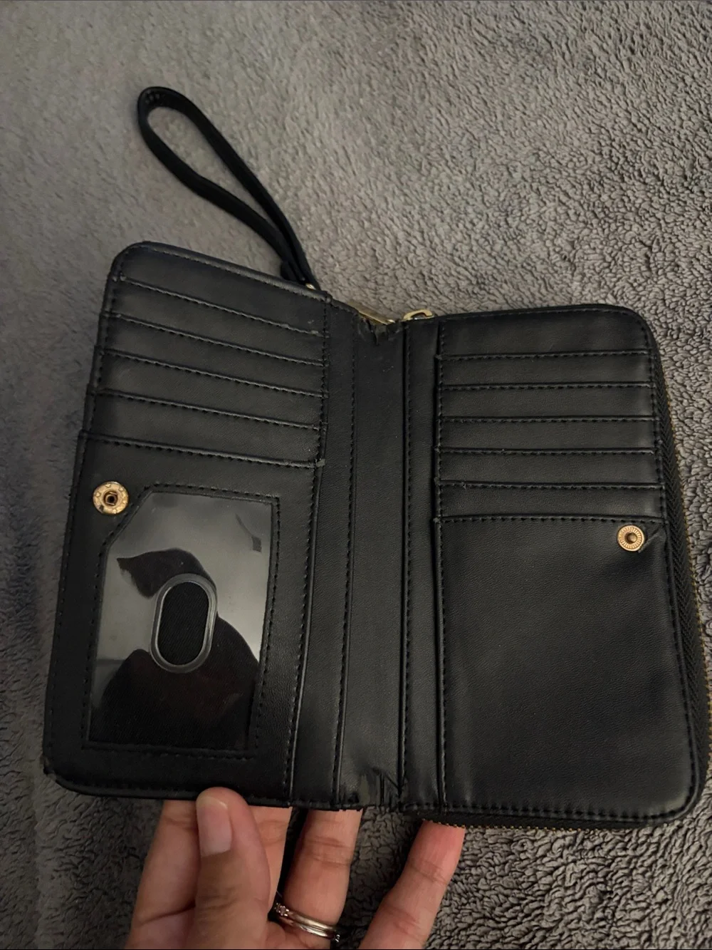 a new day Black Wristlet Wallet